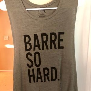 Super cute army green barre tank!